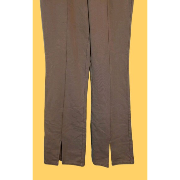 Good American Split Flare Sweats Size 2  Putty/Light Brown New W/ Tags $95 MSRP - Picture 4 of 12